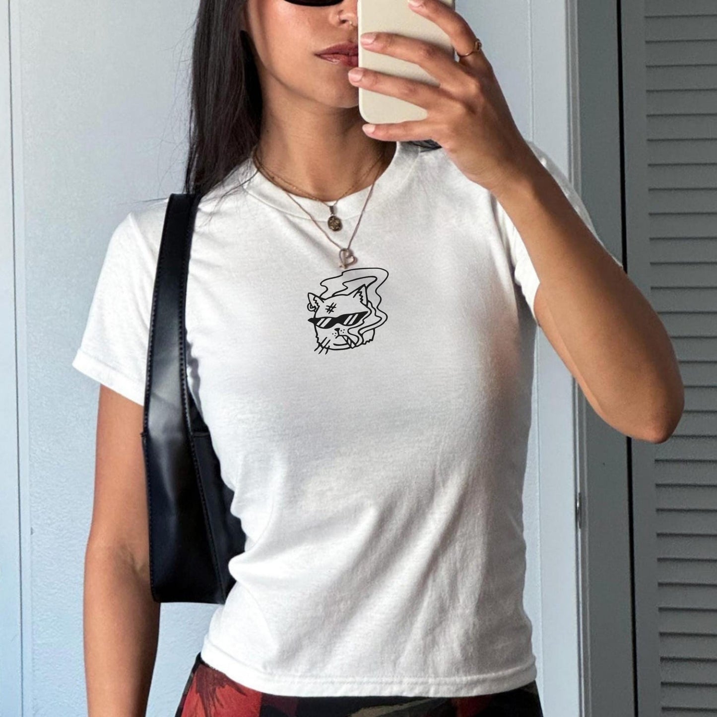 Smoking Cat Meme Baby Tee