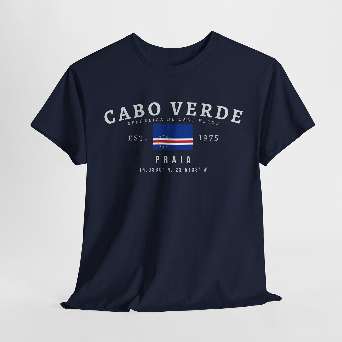 Cabo Verde Unisex T-Shirt, Cape Verde Flag Tee, Vintage Praia Graphic Shirt, African Island Streetwear Tee, Oversized Cape Verde Pride