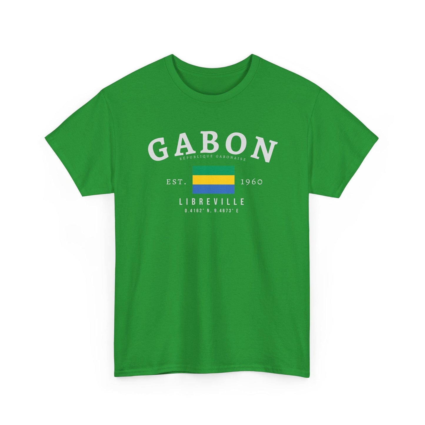 Gabon Unisex T-Shirt, Gabon Flag Tee, Vintage Libreville Graphic Shirt, African Streetwear Tee, Oversized Gabonese Pride Shirt