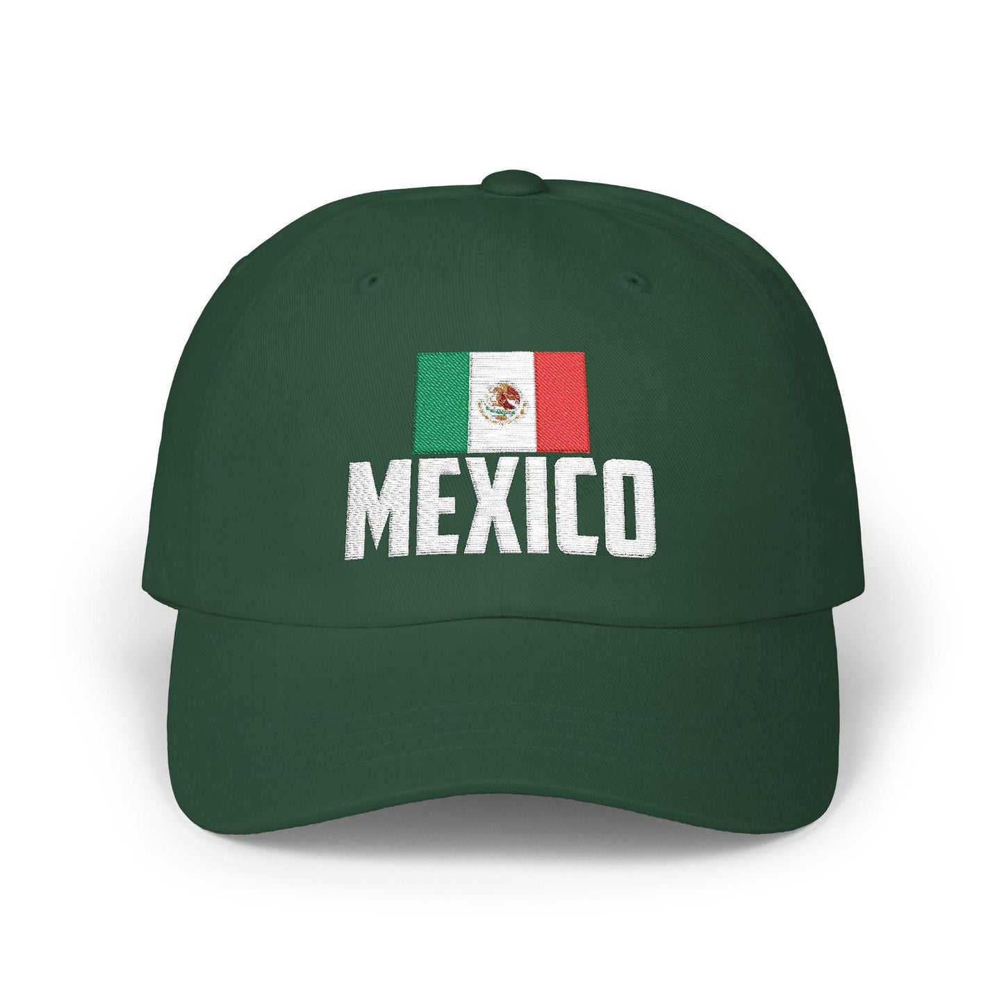 Embroidered Mexico Flag Dad Hat – Adjustable Vintage Baseball Cap – Mexican Heritage Unisex Gift – Patriotic Embroidery Hat