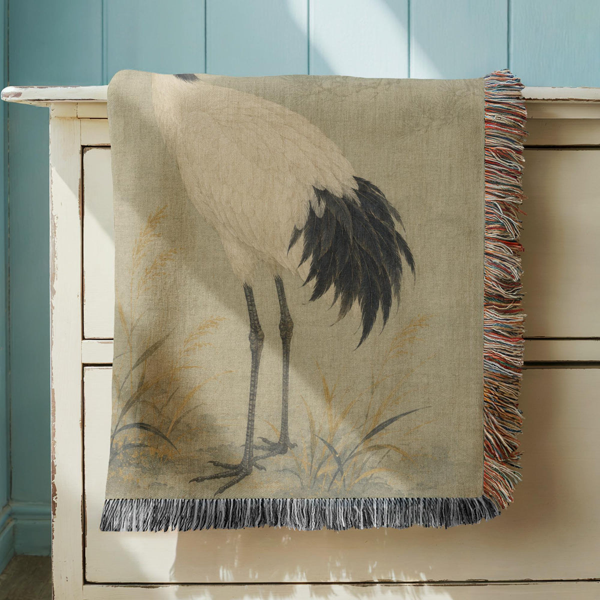 Crane Woven Blanket