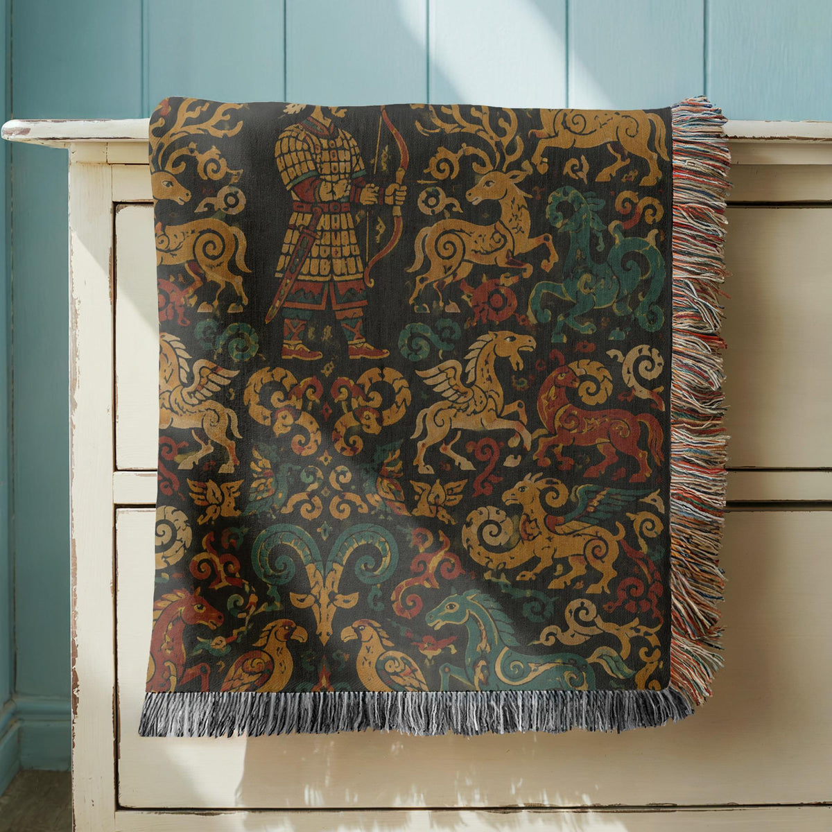 Steppe Archer Woven Blanket
