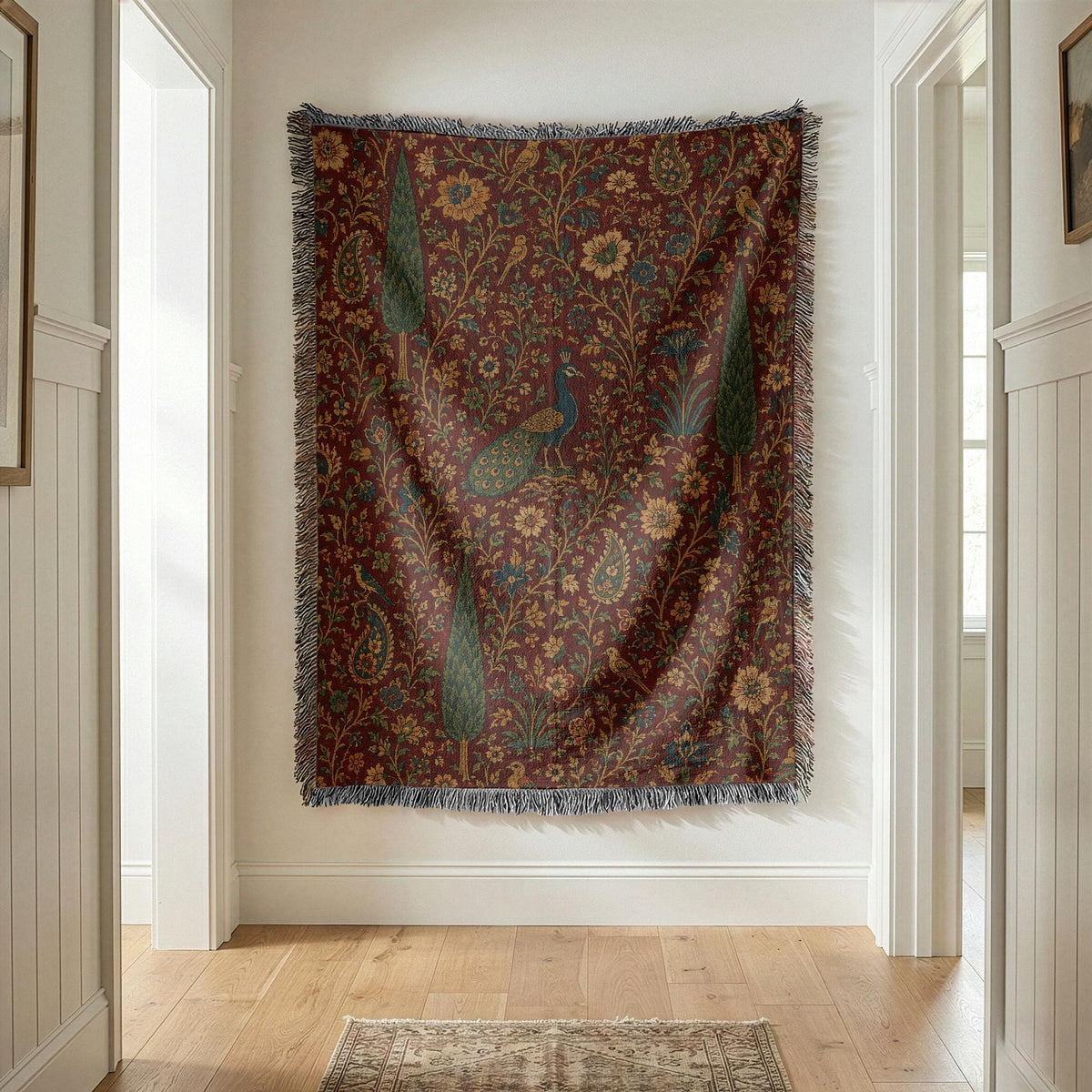 Peacock Woven Blanket