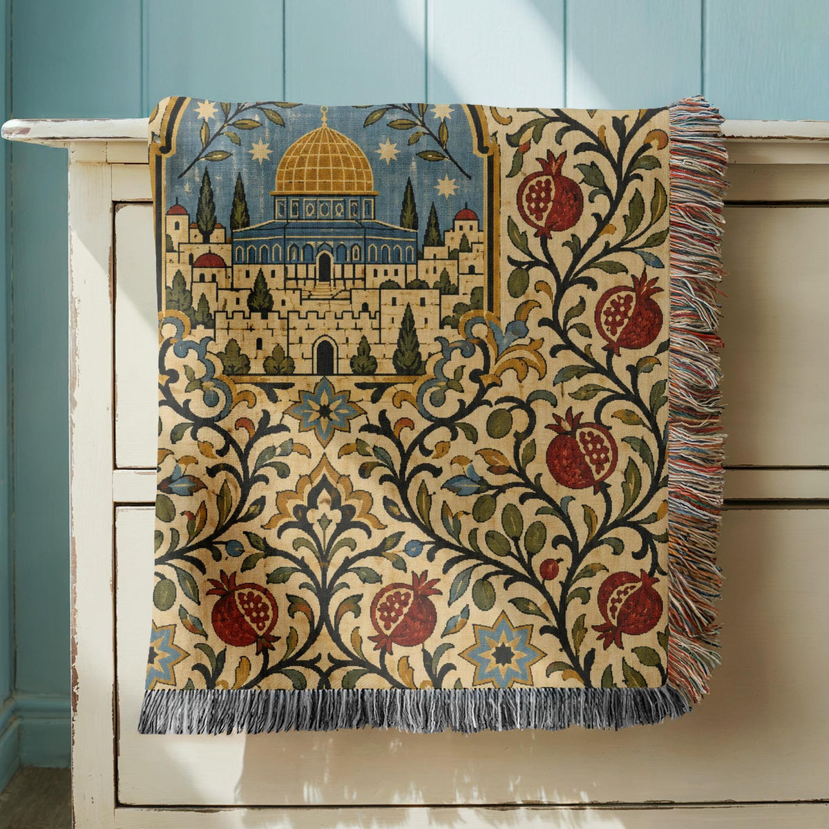 Dome of the Rock Woven Blanket
