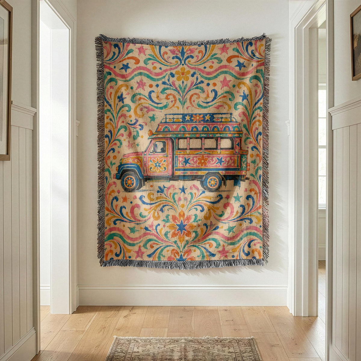 Jeepney Woven Blanket