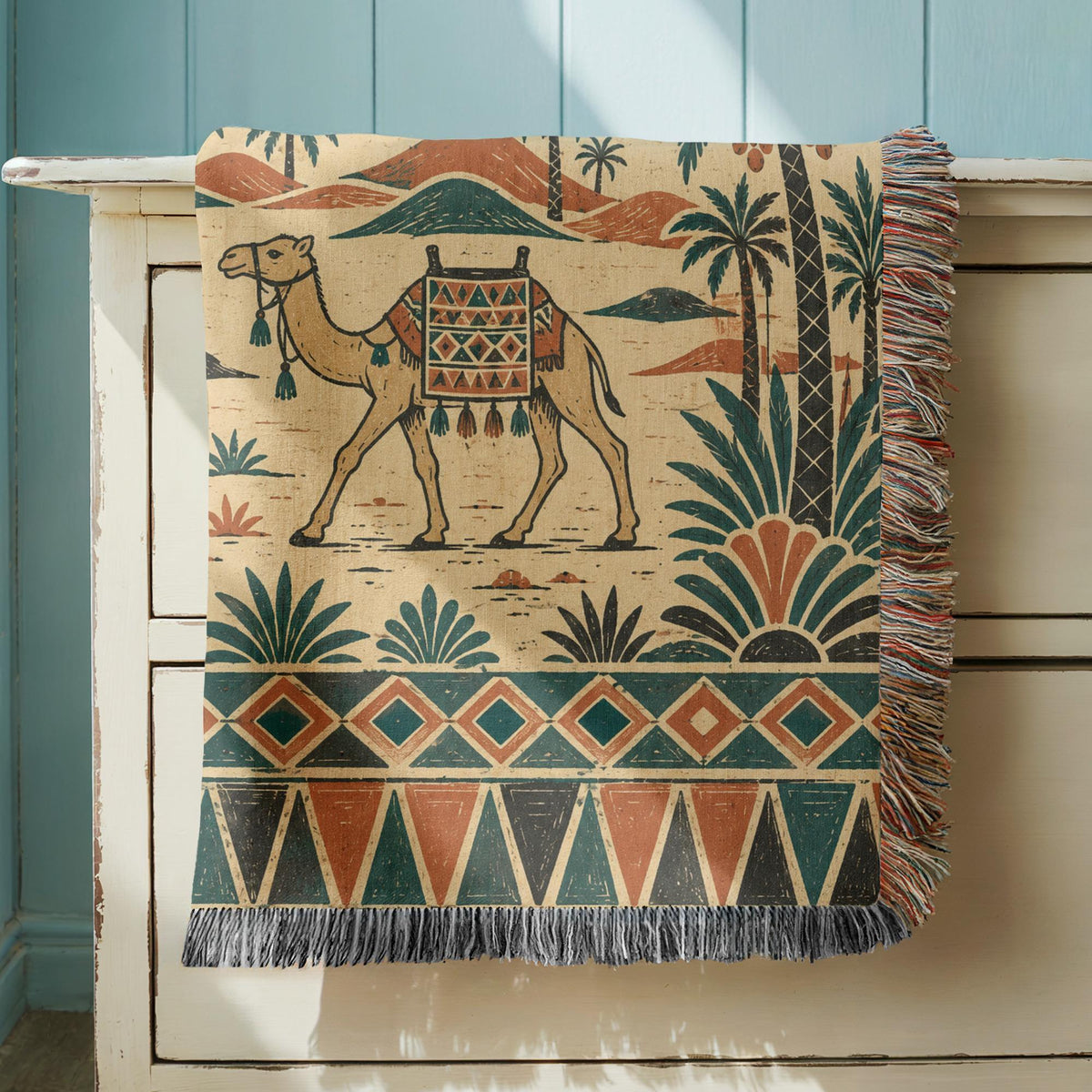 Camel Woven Blanket