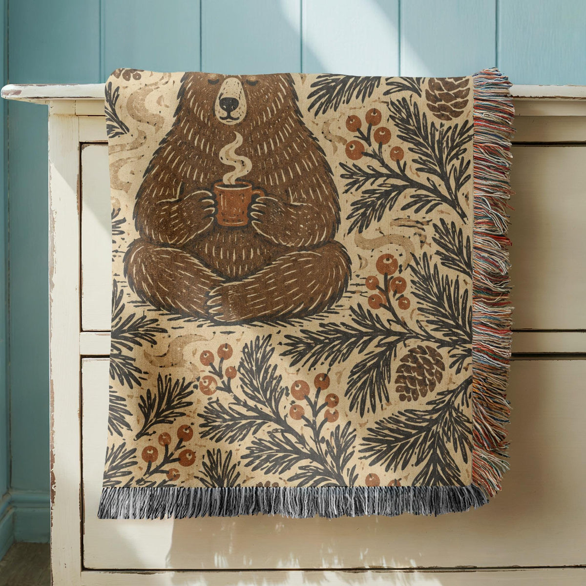 Bear Woven Blanket