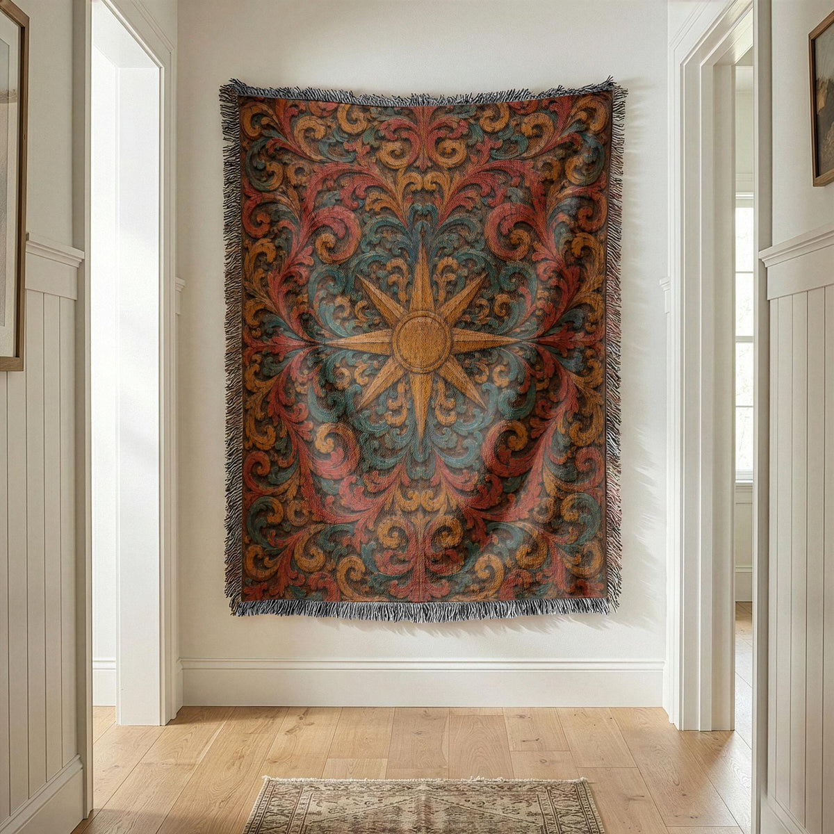 Sun Compass Woven Blanket