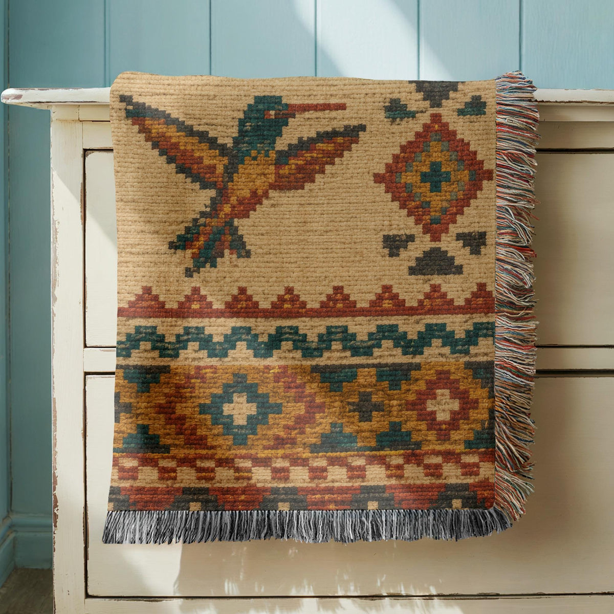 Hummingbird Woven Blanket