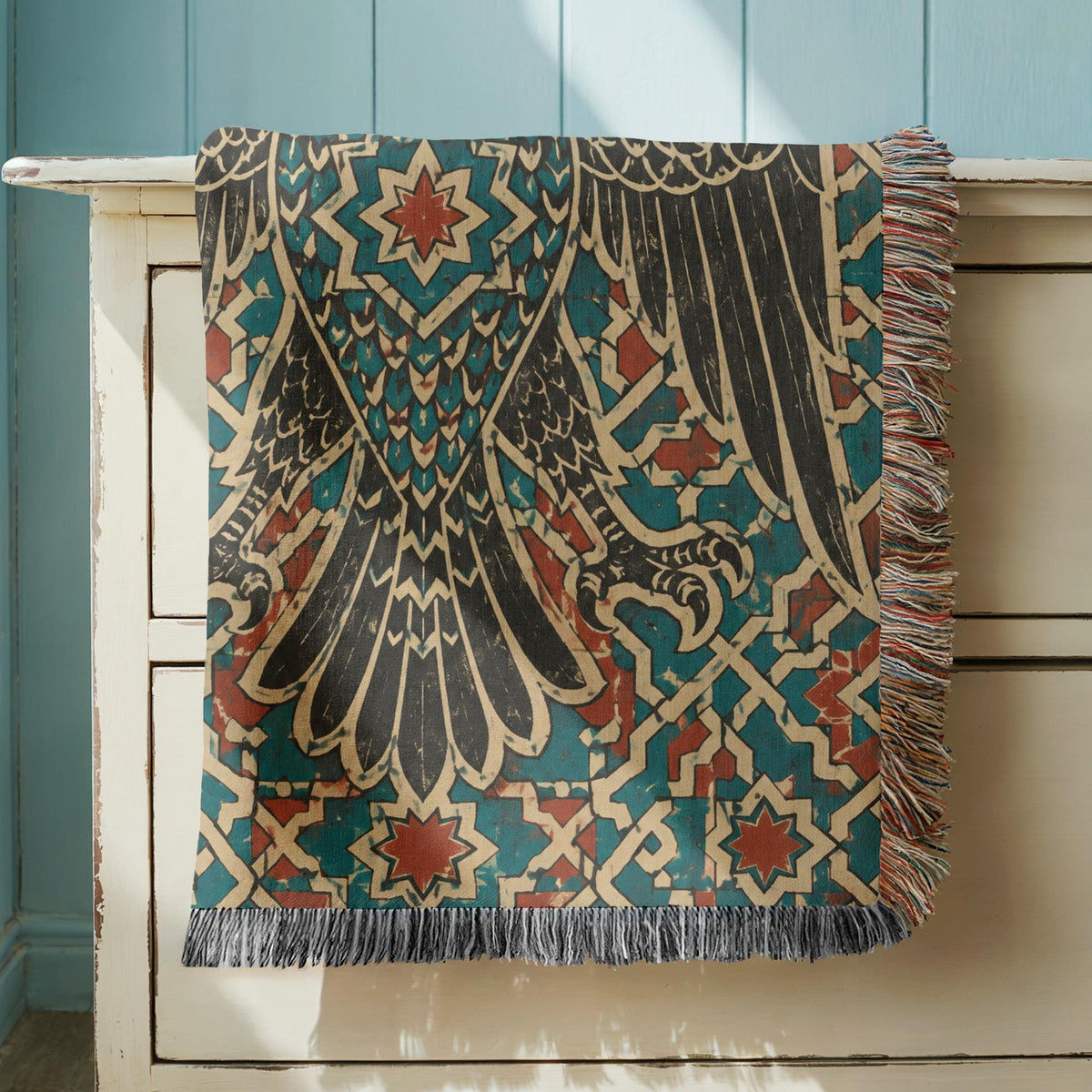 Double Headed Eagle Woven Blanket