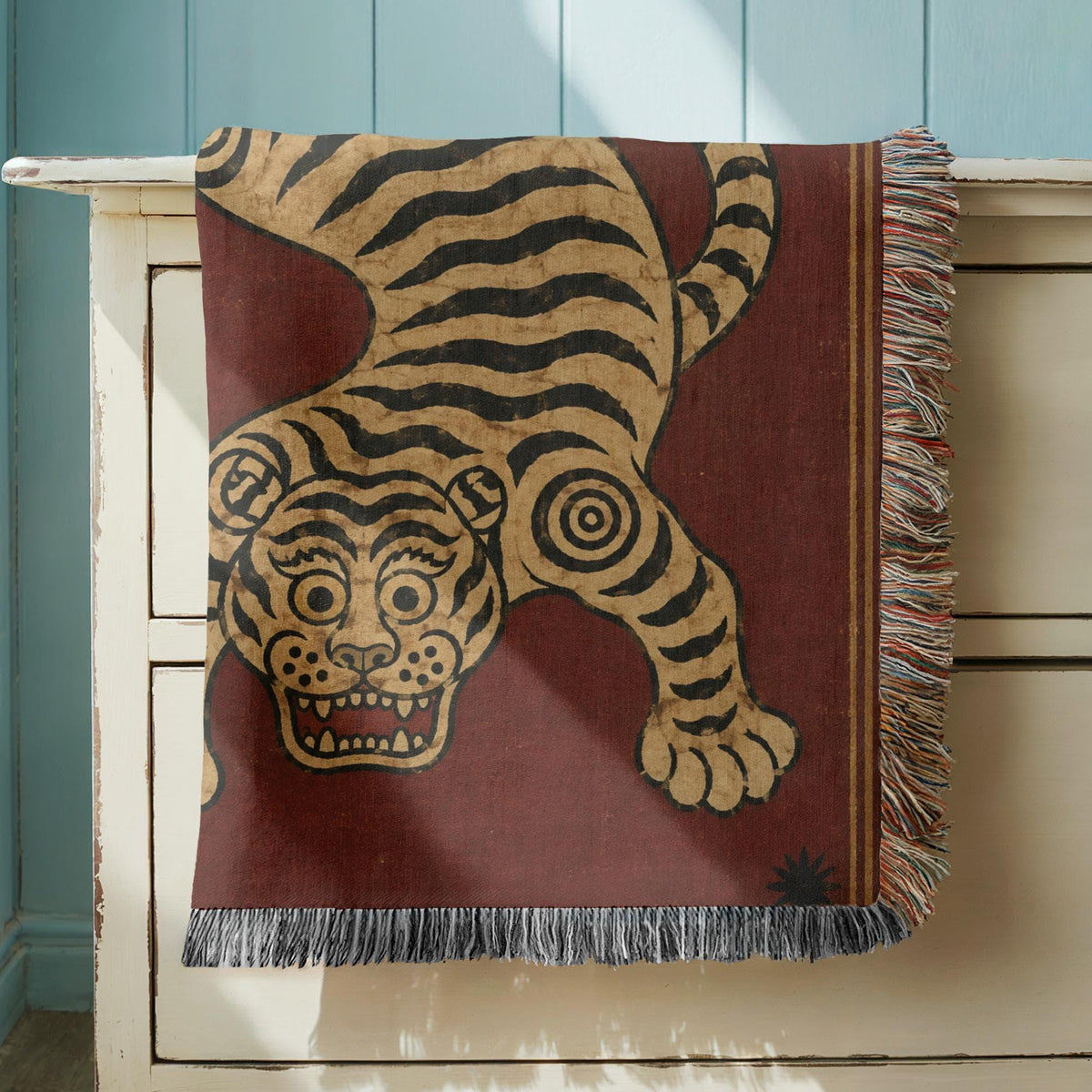 Tibetan Tiger Woven Blanket