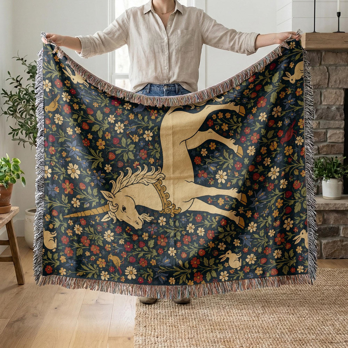 Unicorn Woven Blanket