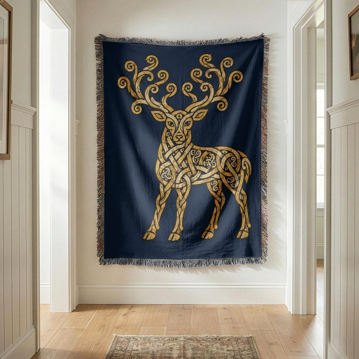 Celtic Stag Woven Blanket