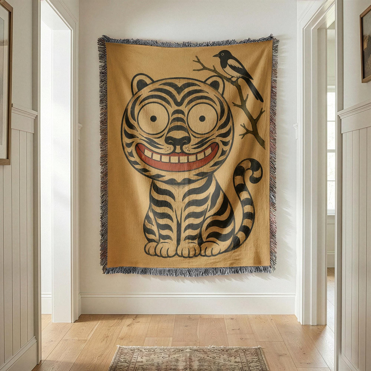 Korean Tiger Woven Blanket