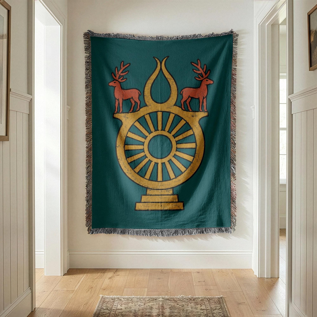 Hittite Sun Disc Woven Blanket