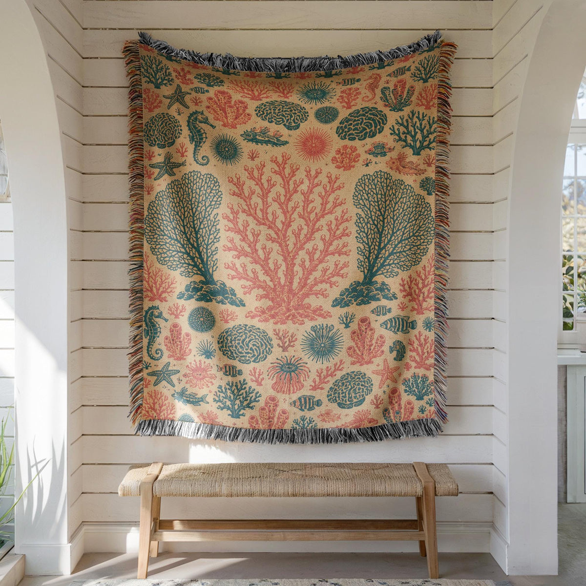 Coral Reef Woven Blanket