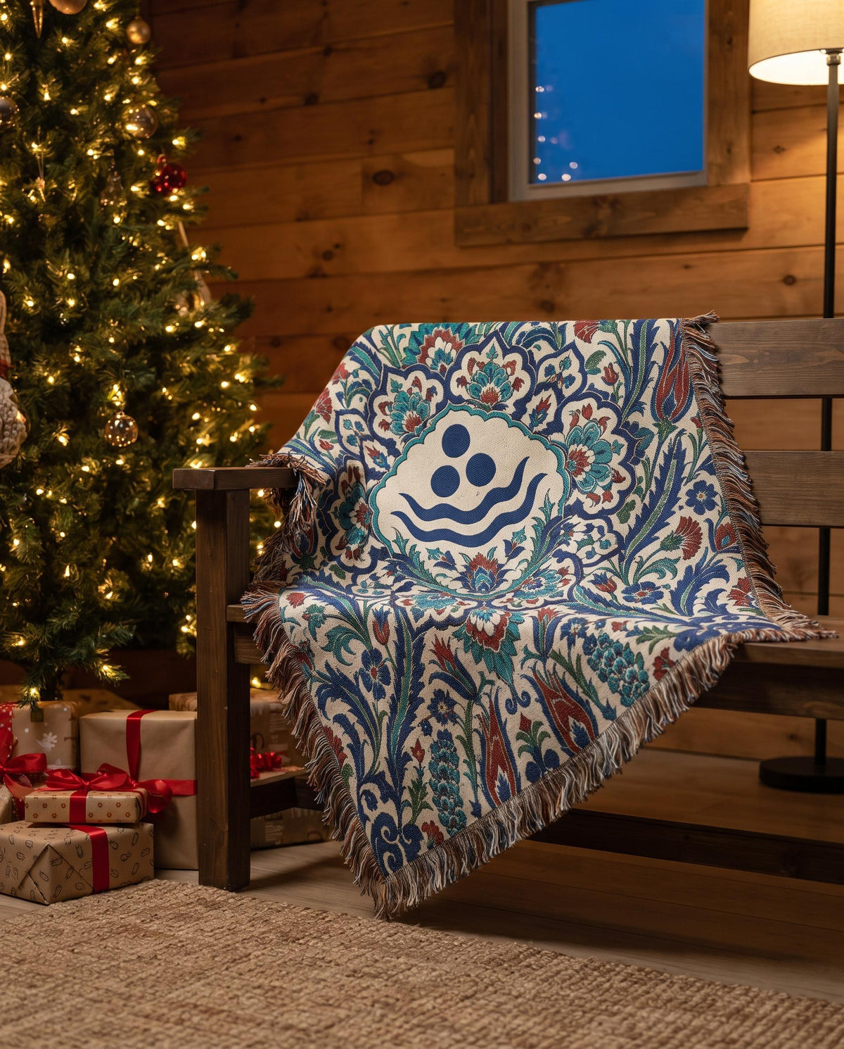 Iznik Chintamani Woven Blanket