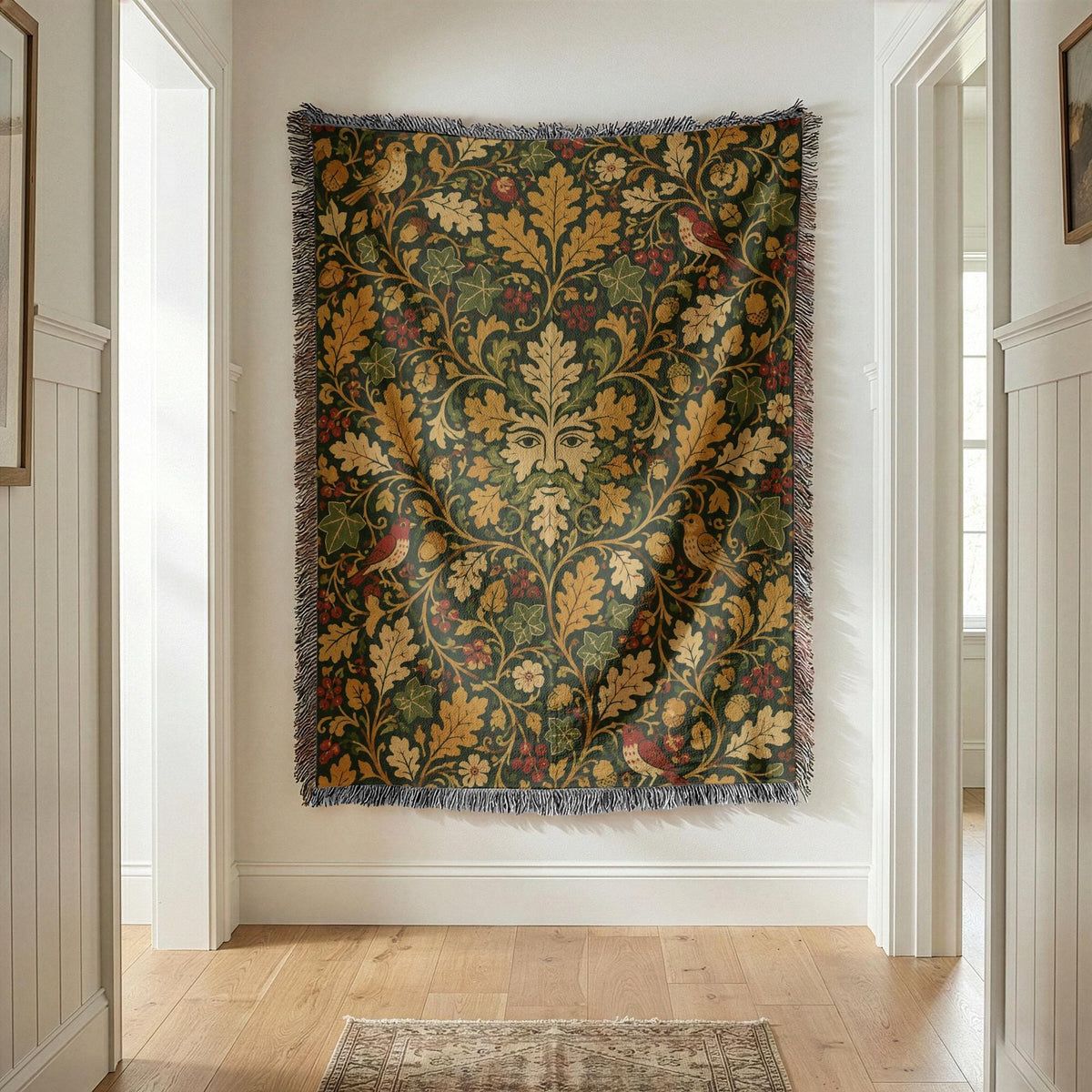 Green Man Woven Blanket