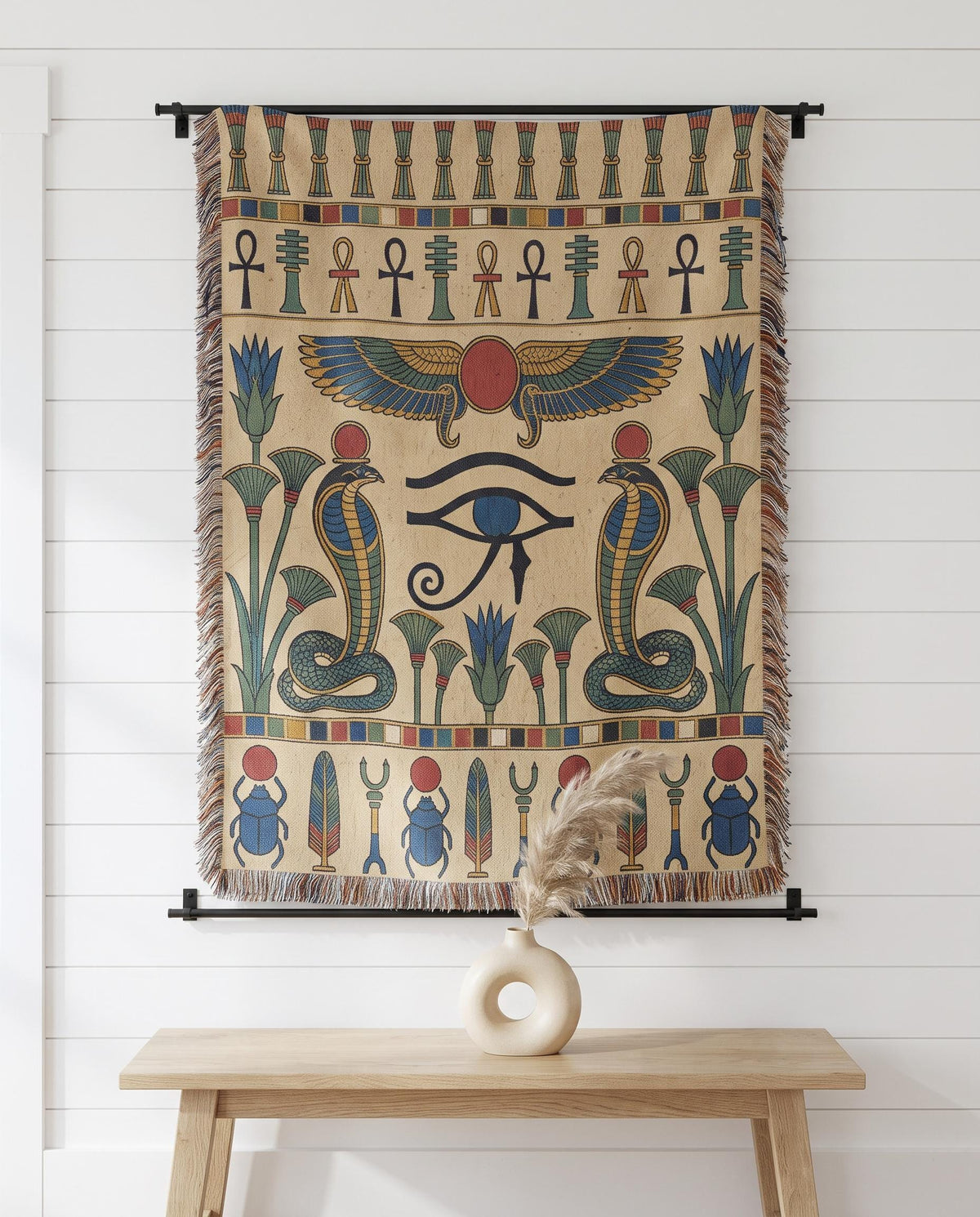 Eye of Horus Woven Blanket