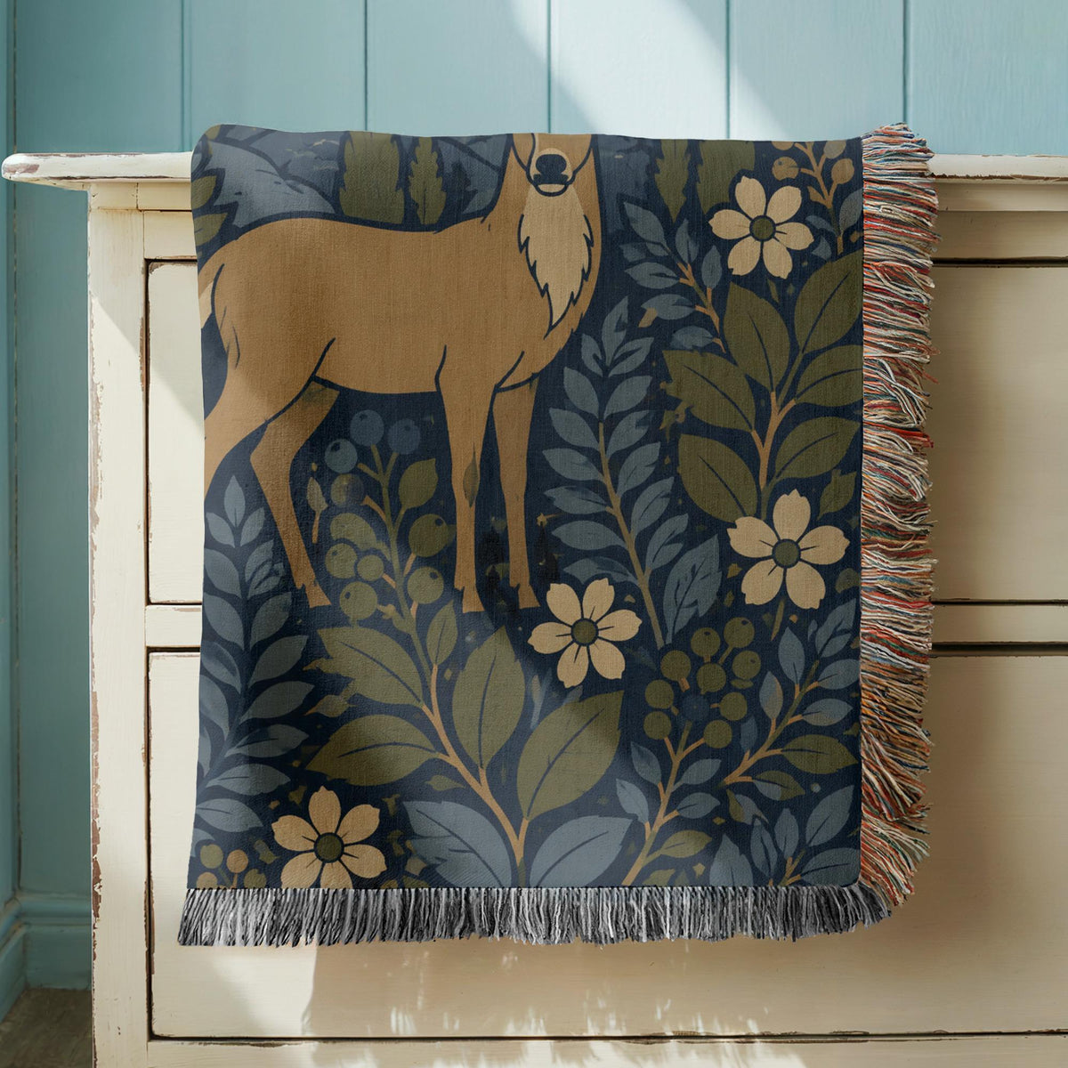 Deer Woven Blanket