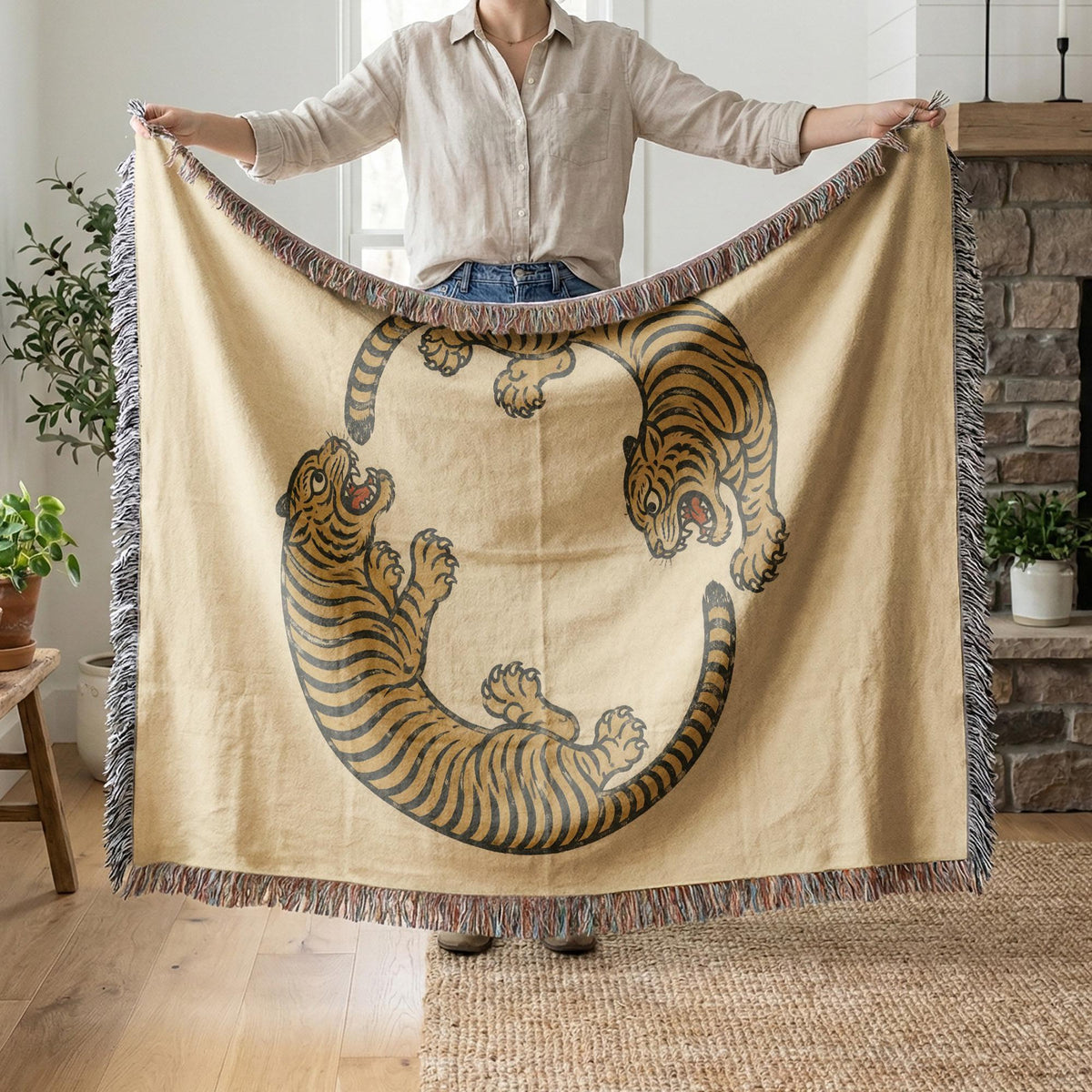 Tiger Woven Blanket