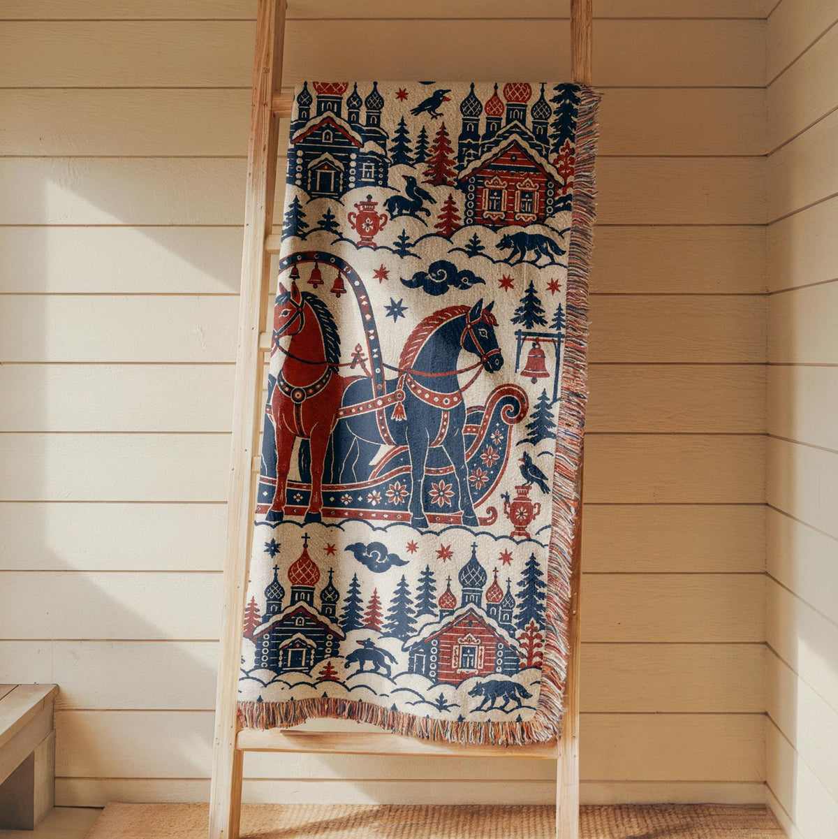 Slavic Folk Art Woven Blanket