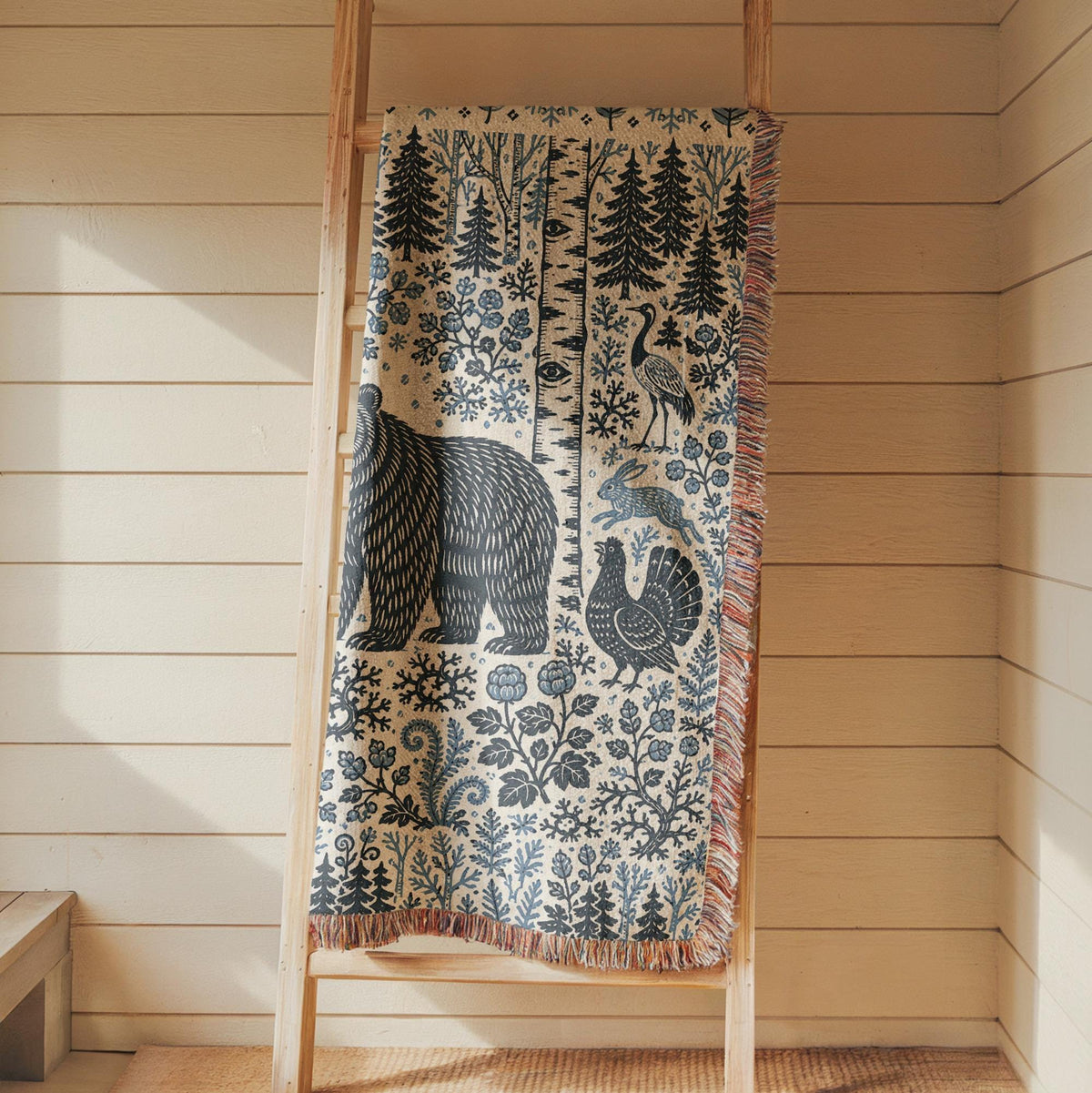 Bear Woven Blanket