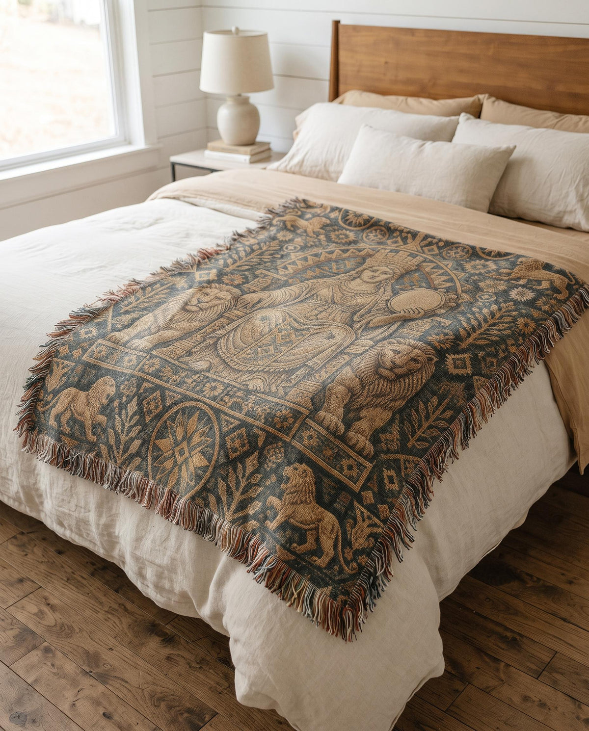 Goddess Cybele Woven Blanket