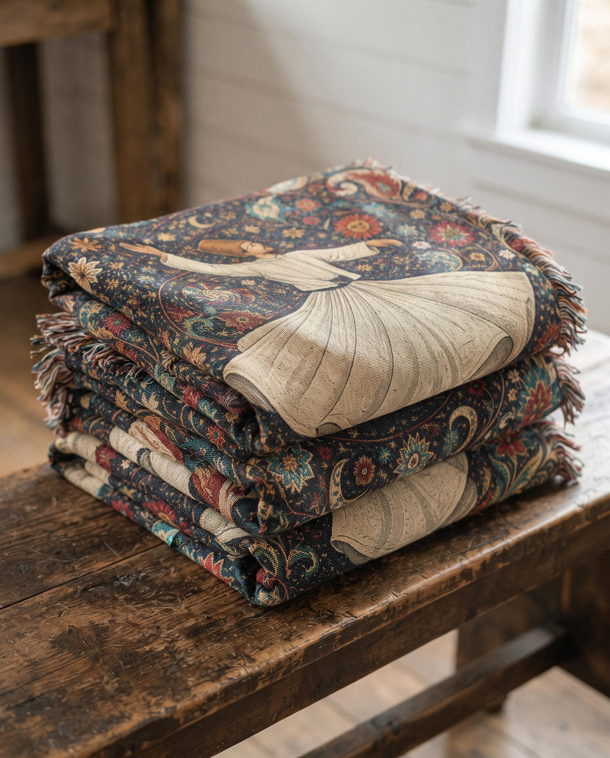 Whirling Dervish Woven Blanket