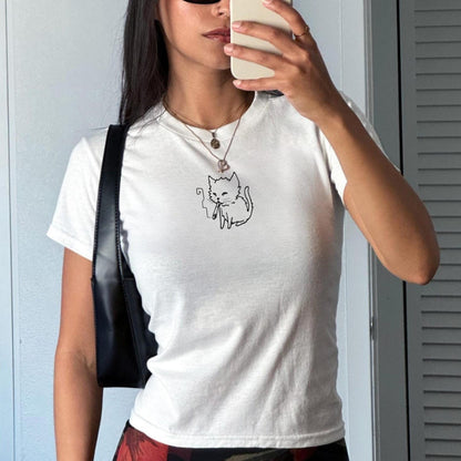 Smoking Cat Meme Baby Tee