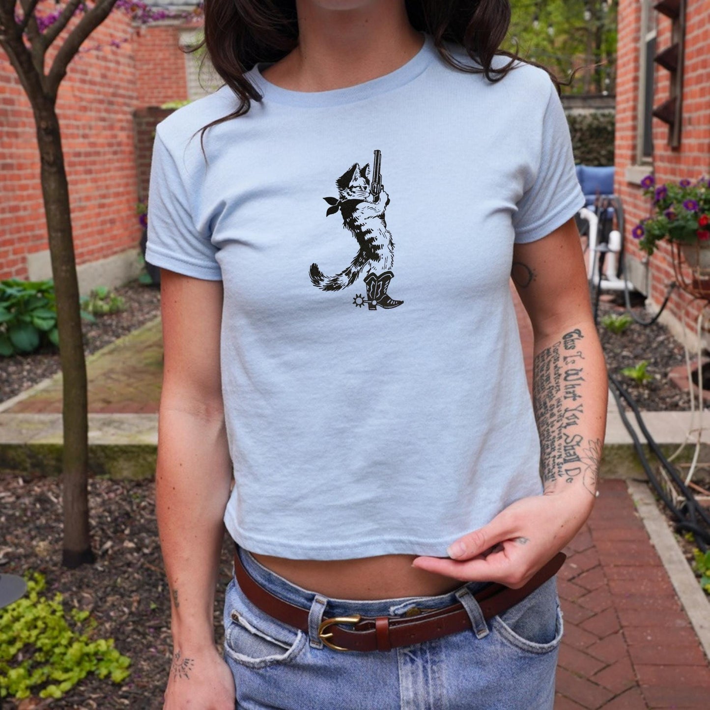 Cowboy Cat Meme Baby Tee