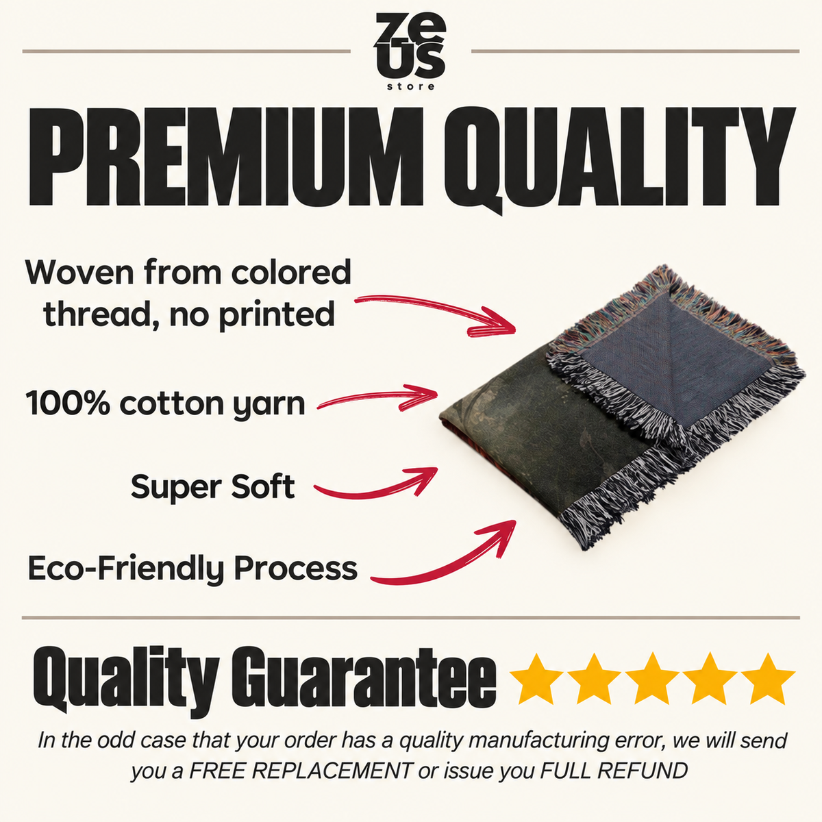 Woven blanket premium quality