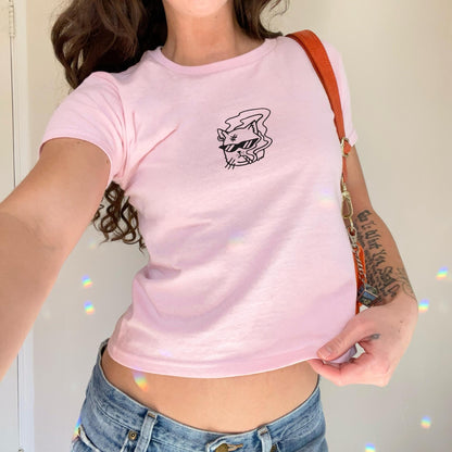 Smoking Cat Meme Baby Tee