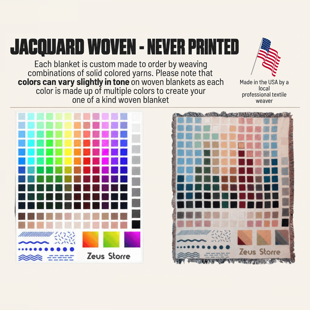 Woven blanket weaving info