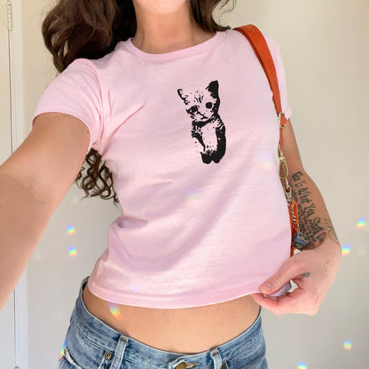 Silly Cat Meme Baby Tee