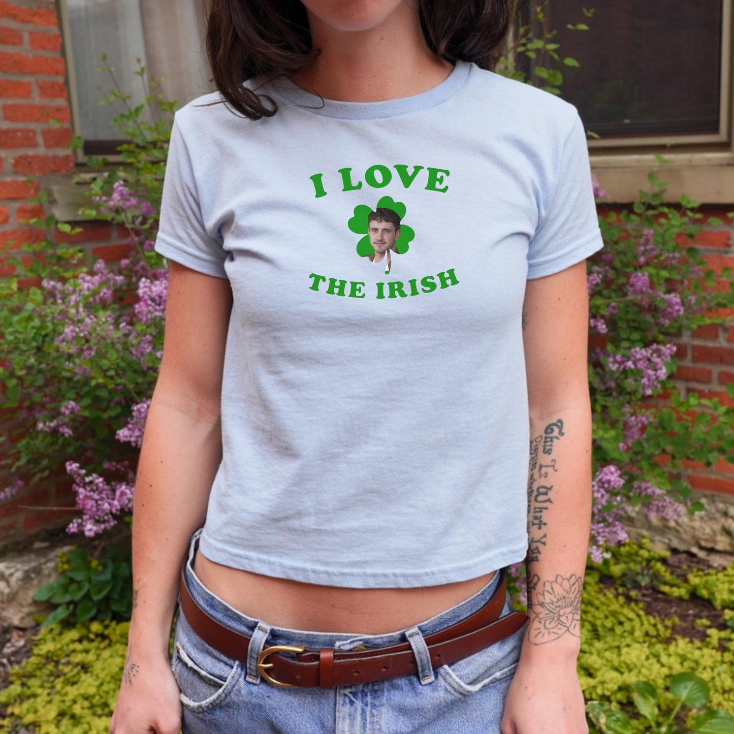 St. Patrick's Day Baby Tee Irish Boys, Paul Mescal Funny St. Patty's Baby Tee