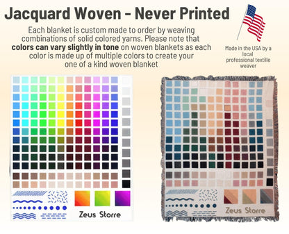 Ukrain Woven Blanket, Throw Blanket Couch, Bed Blanket, Sofa Cover, Wall Tapestry, Ukrain