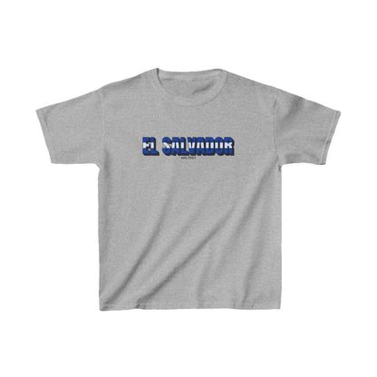 White baby tee with blue EL SALVADOR text and small est. 1821 detail