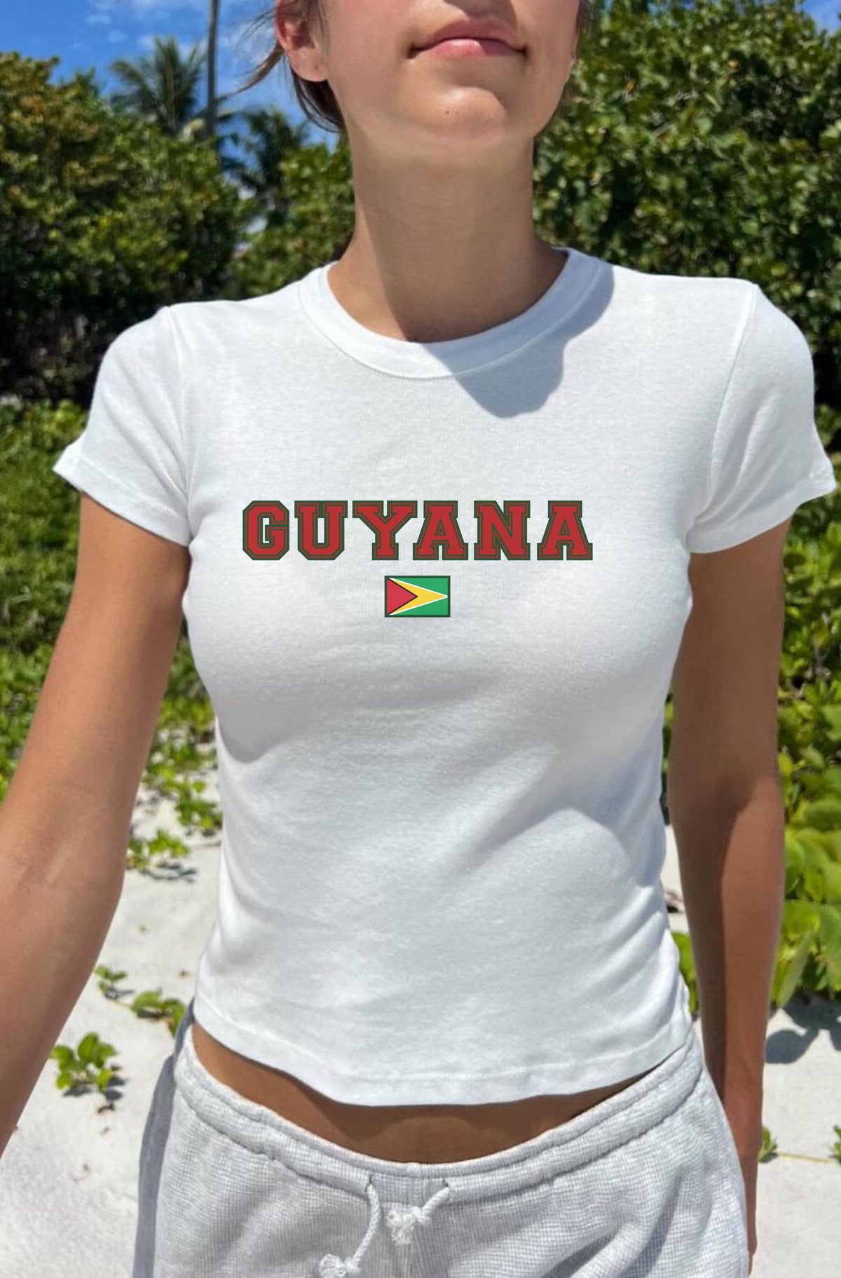 Guyana Women's Baby Tee