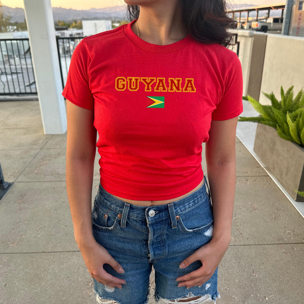 Guyana Women's Baby Tee
