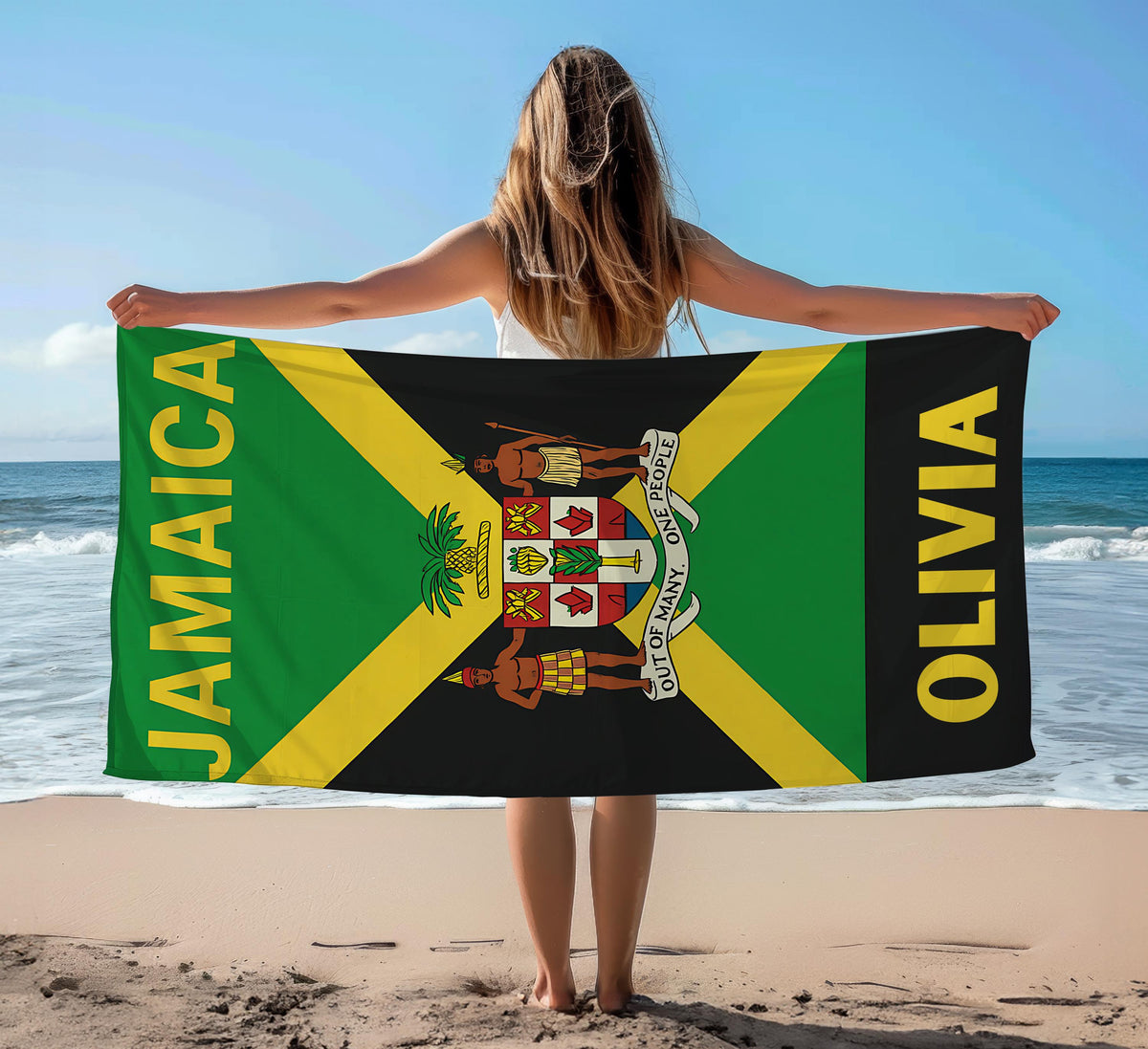 Jamaica Flag Beach Towel