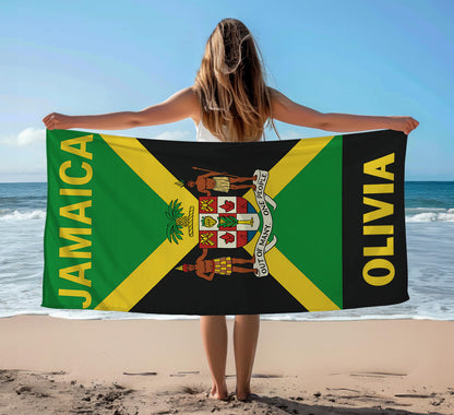 Jamaica Flag Beach Towel