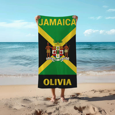 Jamaica Flag Beach Towel