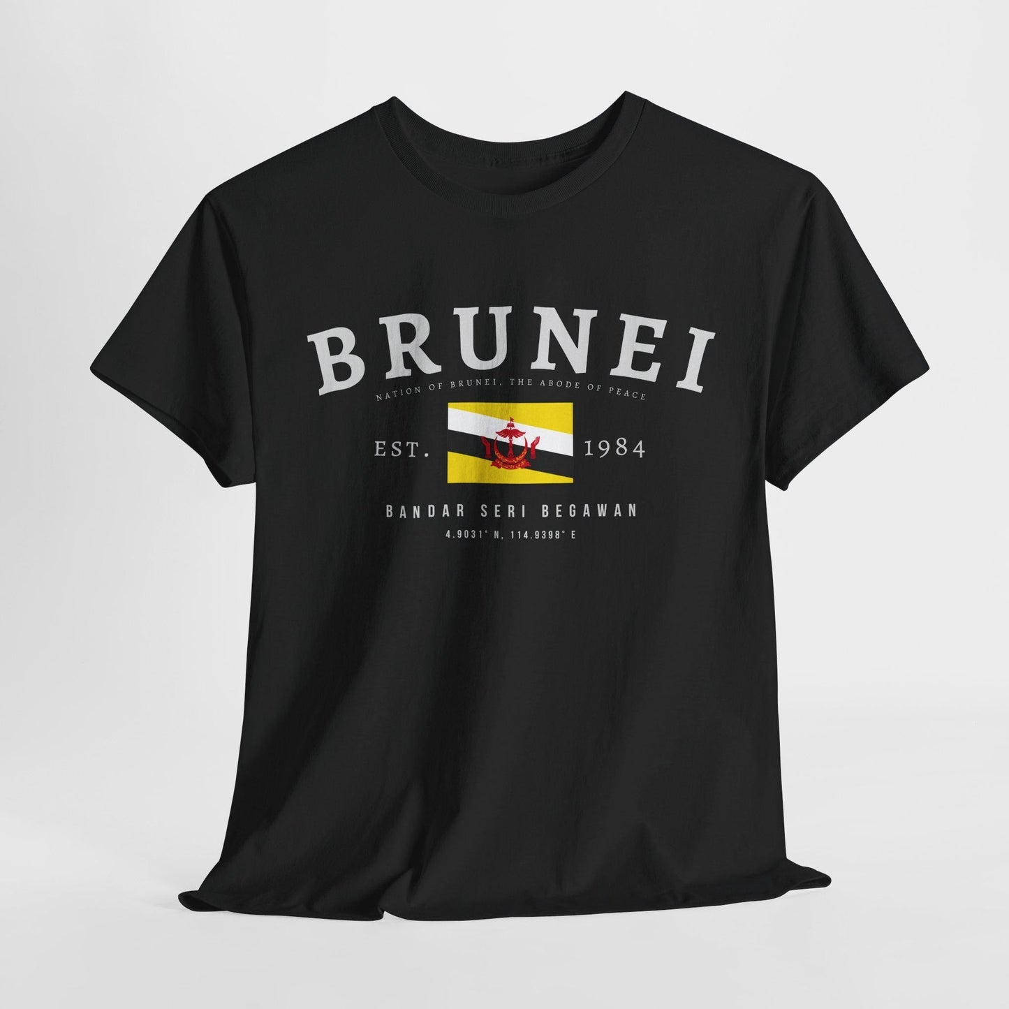 Brunei Unisex T-Shirt, Brunei Darussalam Flag Tee, Vintage Bandar Seri Begawan Shirt, Southeast Asian Streetwear, Bruneian Pride Tee