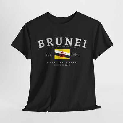 Brunei Unisex T-Shirt, Brunei Darussalam Flag Tee, Vintage Bandar Seri Begawan Shirt, Southeast Asian Streetwear, Bruneian Pride Tee
