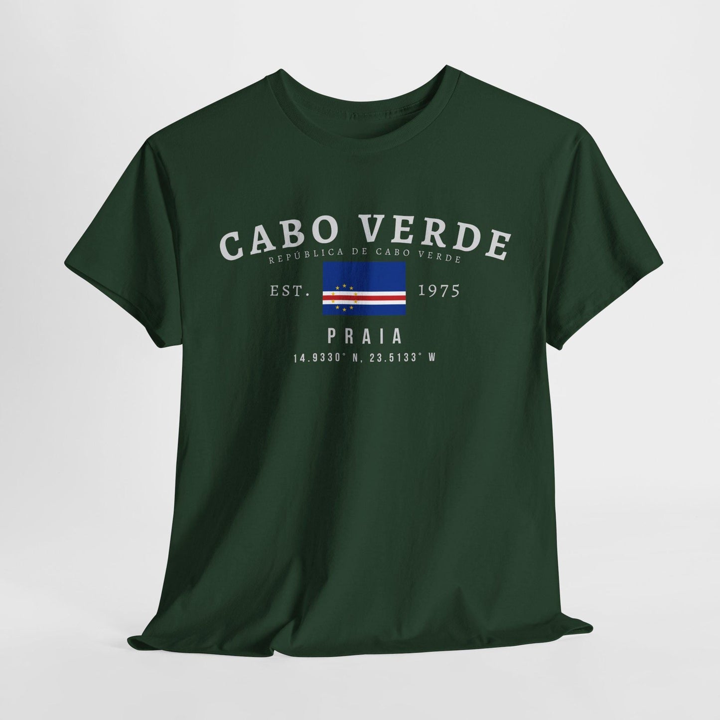 Cabo Verde Unisex T-Shirt, Cape Verde Flag Tee, Vintage Praia Graphic Shirt, African Island Streetwear Tee, Oversized Cape Verde Pride