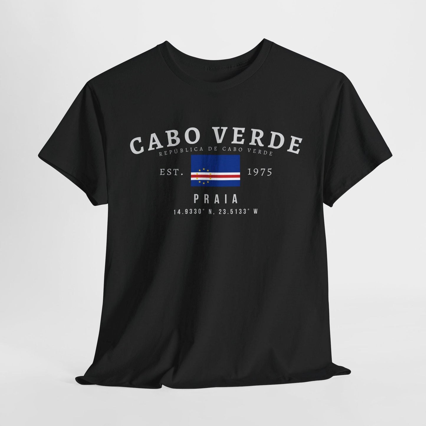 Cabo Verde Unisex T-Shirt, Cape Verde Flag Tee, Vintage Praia Graphic Shirt, African Island Streetwear Tee, Oversized Cape Verde Pride