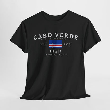 Cabo Verde Unisex T-Shirt, Cape Verde Flag Tee, Vintage Praia Graphic Shirt, African Island Streetwear Tee, Oversized Cape Verde Pride