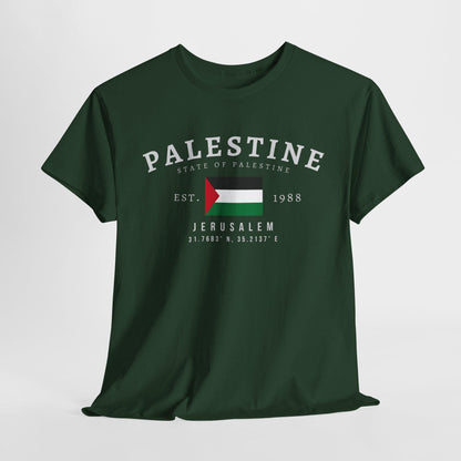 Palestine Unisex T-Shirt, فلسطين Flag Tee, Vintage Ramallah Graphic Shirt, Middle Eastern Streetwear Tee, Oversized Palestinian Pride Tee