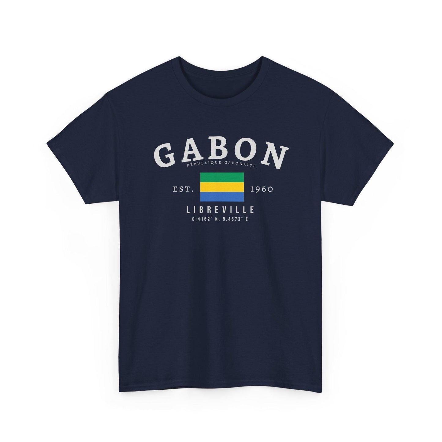 Gabon Unisex T-Shirt, Gabon Flag Tee, Vintage Libreville Graphic Shirt, African Streetwear Tee, Oversized Gabonese Pride Shirt